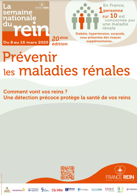 affiche semaine prévention des maladies rénales du 8 au 15 mars 25