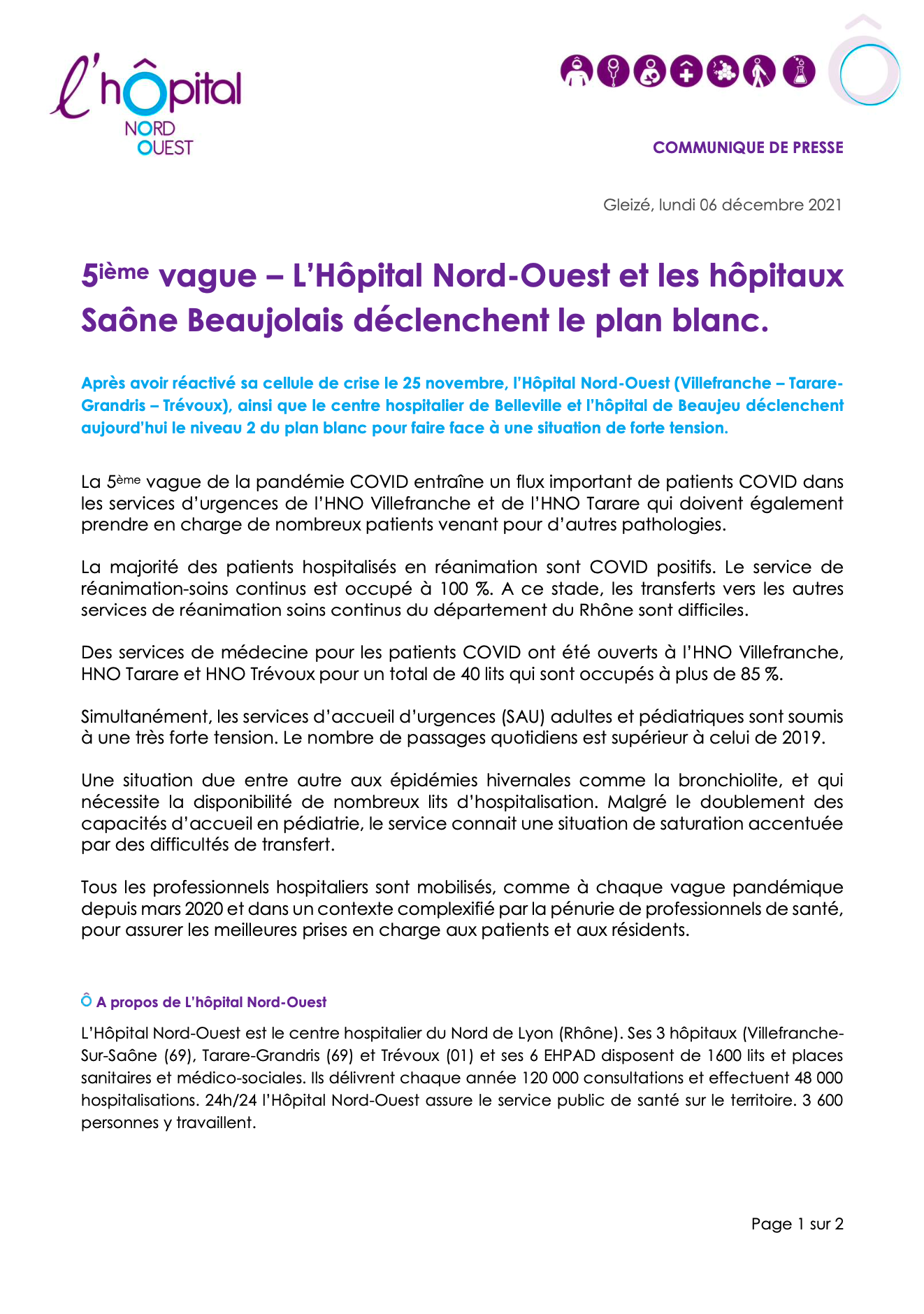 communiqué de presse novembre 21