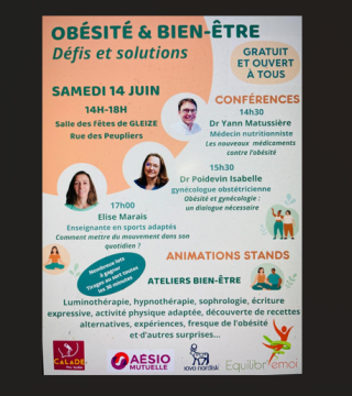 Affiche conférence du 14 juin 2025 - obésité et bien-être
